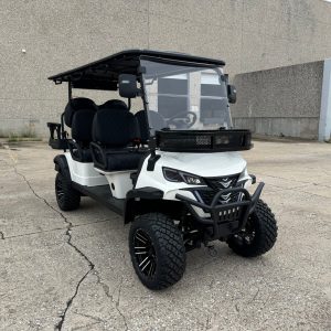 TrailMaster TBM X6 6-seater Electric Golf Cart in white, 5kW Lithium Battery